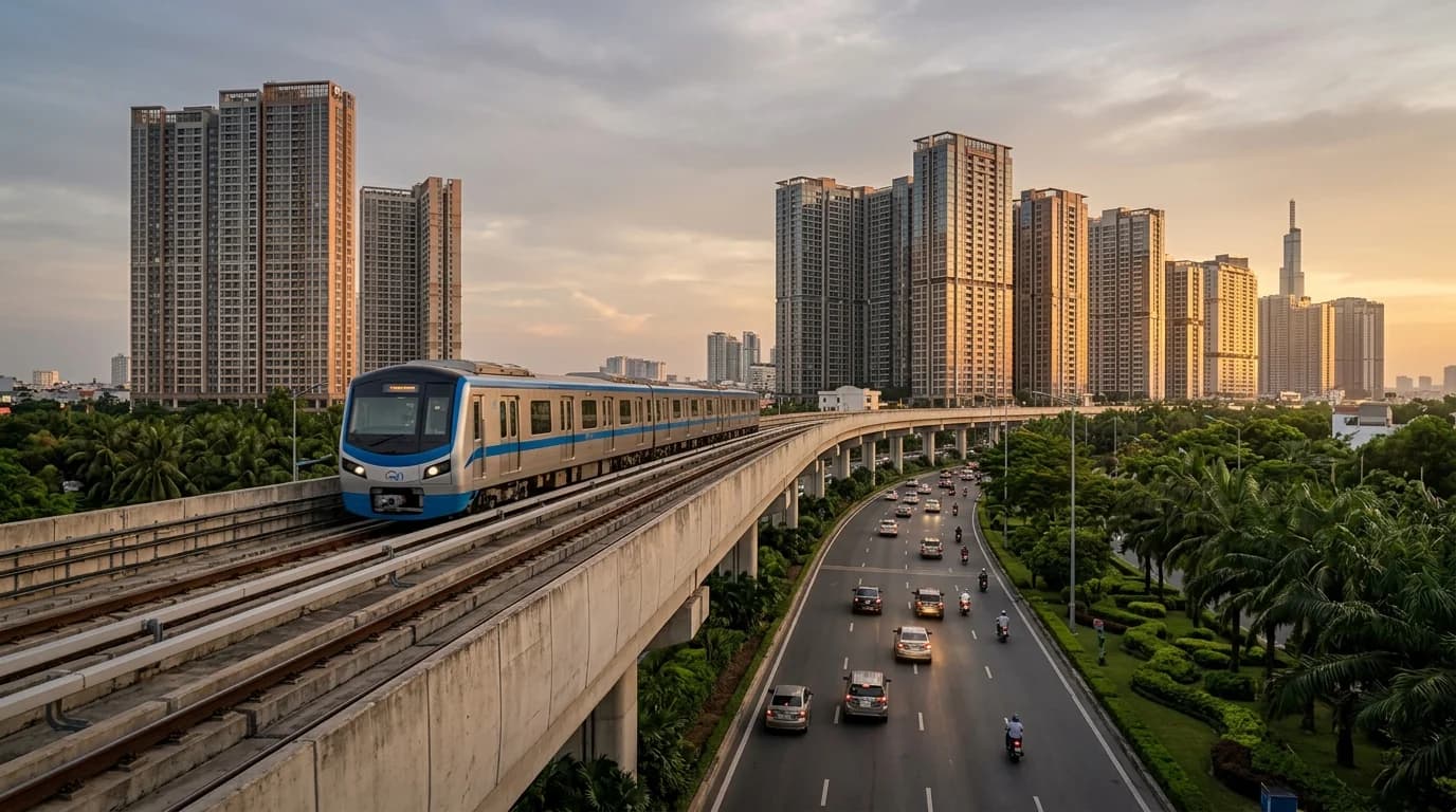 Metro Số 1 Bến Thành - Suối Tiên: Lực Đẩy Tái Định Giá BĐS Phía Đông TP.HCM & Dòng Tiền Căn Hộ
