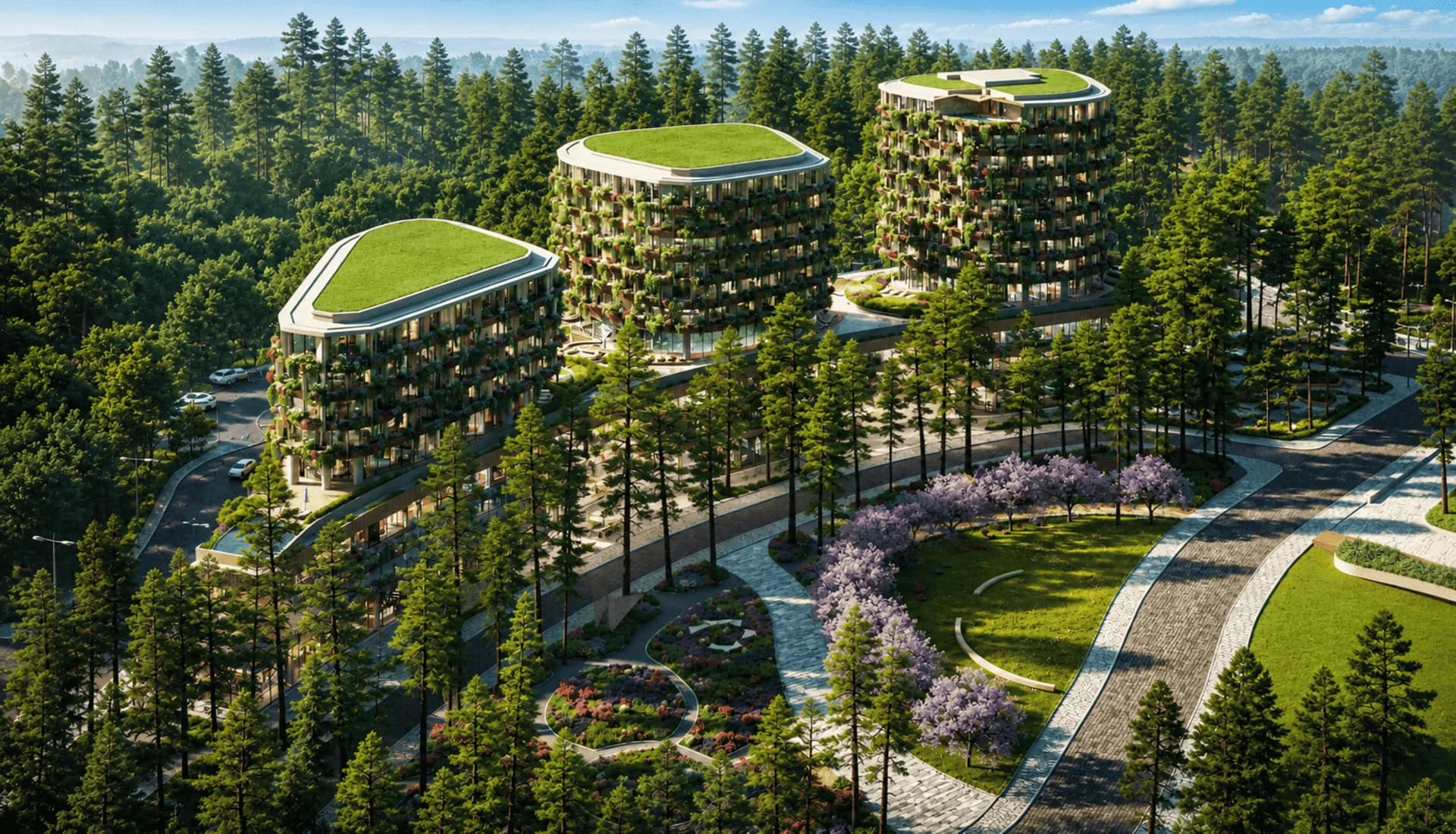 Phối cảnh tổng thể 5ha tổ hợp căn hộ siêu sang HAUS Đà Lạt