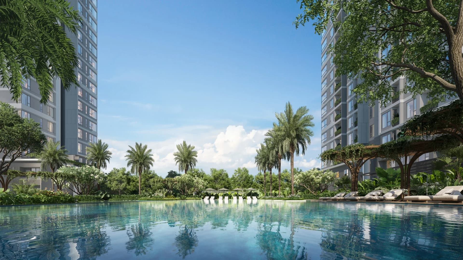 Resort-style Galaxy Pool powered by advanced saltwater electrolysis, safeguarding skin and eye health for all generations